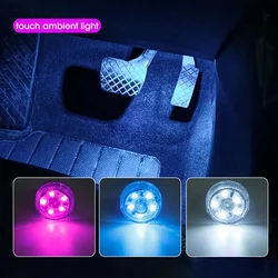 Car Mini Led Touch Switch Light Auto Wireless Ambient Lamp Portable Night Reading Light Car Roof Bulb Auto Car Interior Light