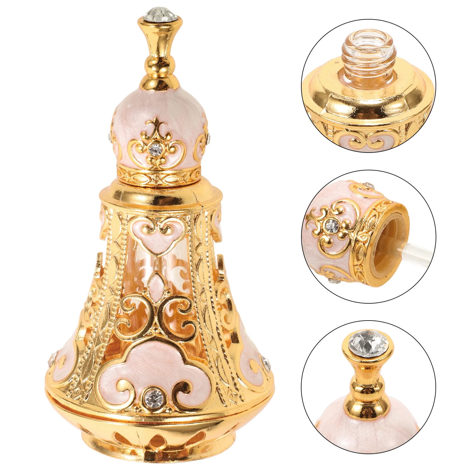 زجاجة عطر صغيرة أنيقة ورائعة، محمولة للسفر، حاوية عطر قابلة لإعادة الملء، صناعة متقنة، تخزين العطور #3