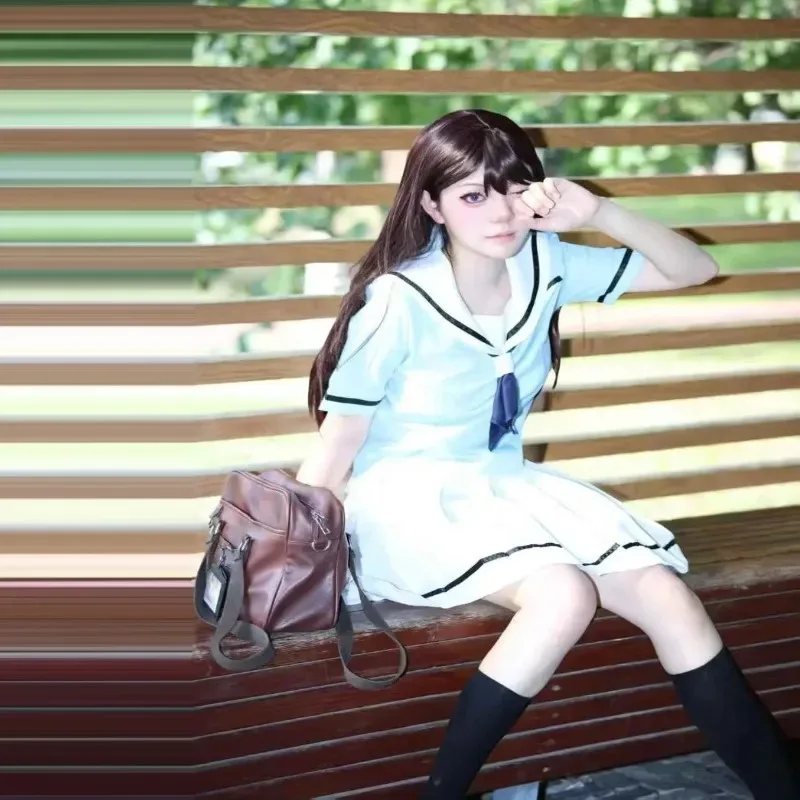 

2025iyi аниме BanG Dream Toyama Kasumi, карнавальный костюм, парик JK, школьная форма, юбка, сексуальный милый костюм моряка, Хэллоуин, карнавал, Фу