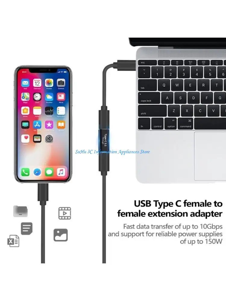 

Multifunctional USB Type C Extension Adapters Female to Male Converters