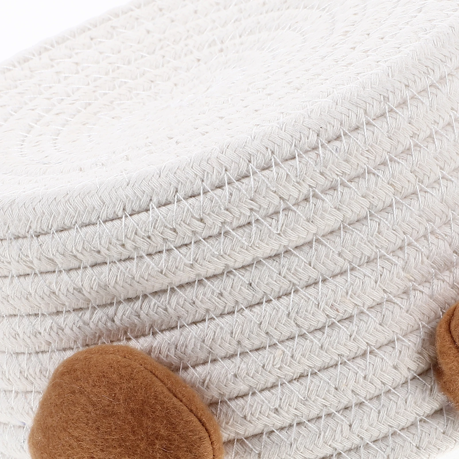 

Spacious Woven Basket Organizer Made of Soft Cotton Rope Keeps Shape Sturdy Storage Bin for Home Office Decor Woven Basket