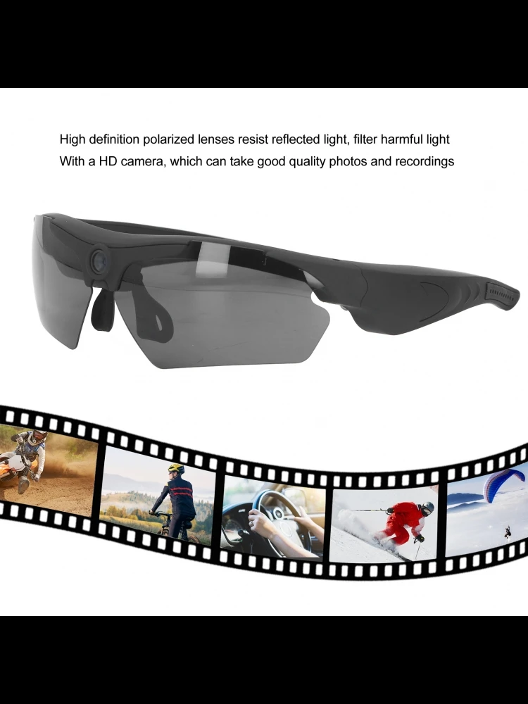 AliExpress Qiilu Camera Glasses Video Sunglasses 1080P Full HD Video Recording Shooting Camera Glasses for Cycling Driving Hiking Fishing Hunting