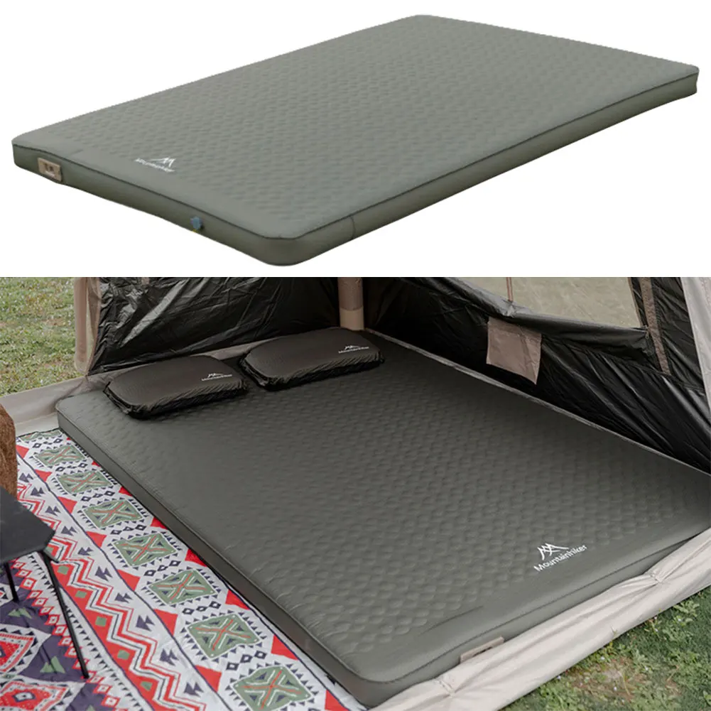 Colchón de aire para acampar, bomba integrada, almohadilla para dormir autoinflable, tienda para exteriores, cama inflable para mochilero y senderismo