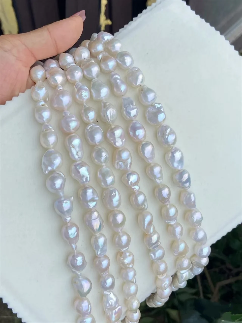 10-13mm AA Quality 100% Real Natural Freshwater Cultured Baroque White Teardrop Pearls Strand For Jewelry Make Accessory