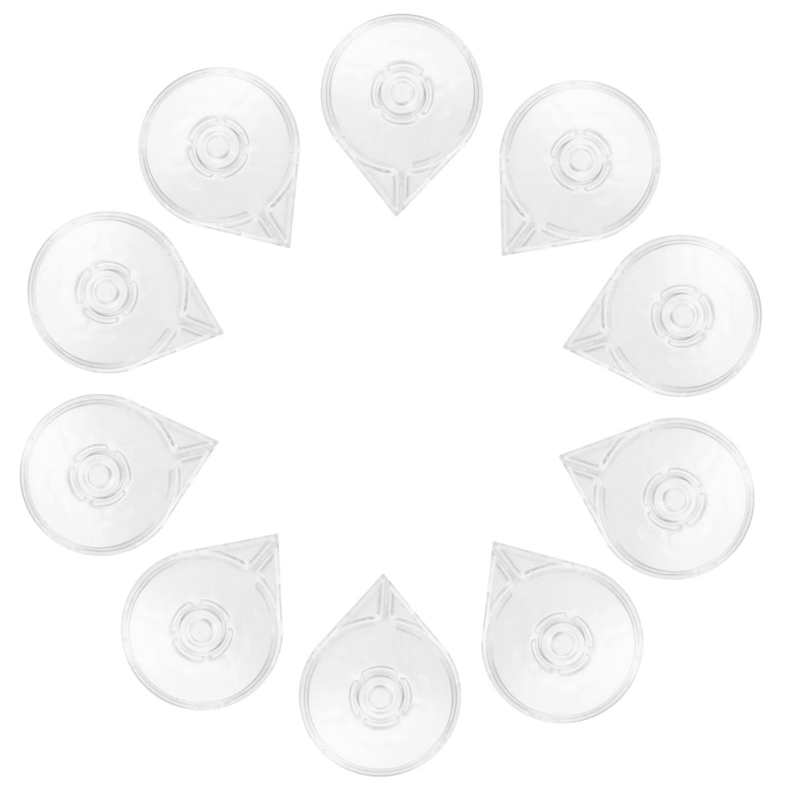 10 pièces outils d'art acrylique manucure rayure porte-ruban Transparent bricolage ligne d'ongle étui pour Salon usage domestique fourniture d'art des ongles