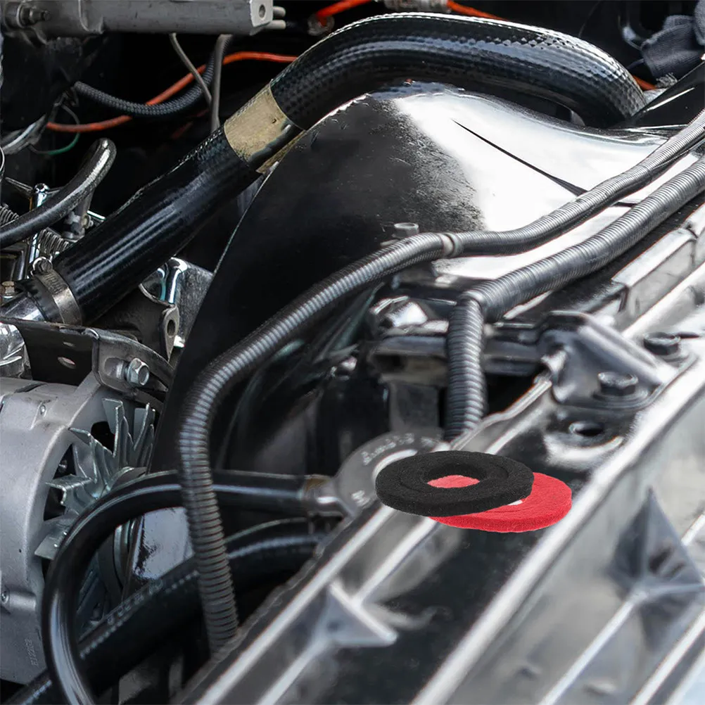 

10Pcs Automotive Terminal Felt Washers Shock Absorption Protectors Car Accessories Terminals Post Pads for Suvs Trucks