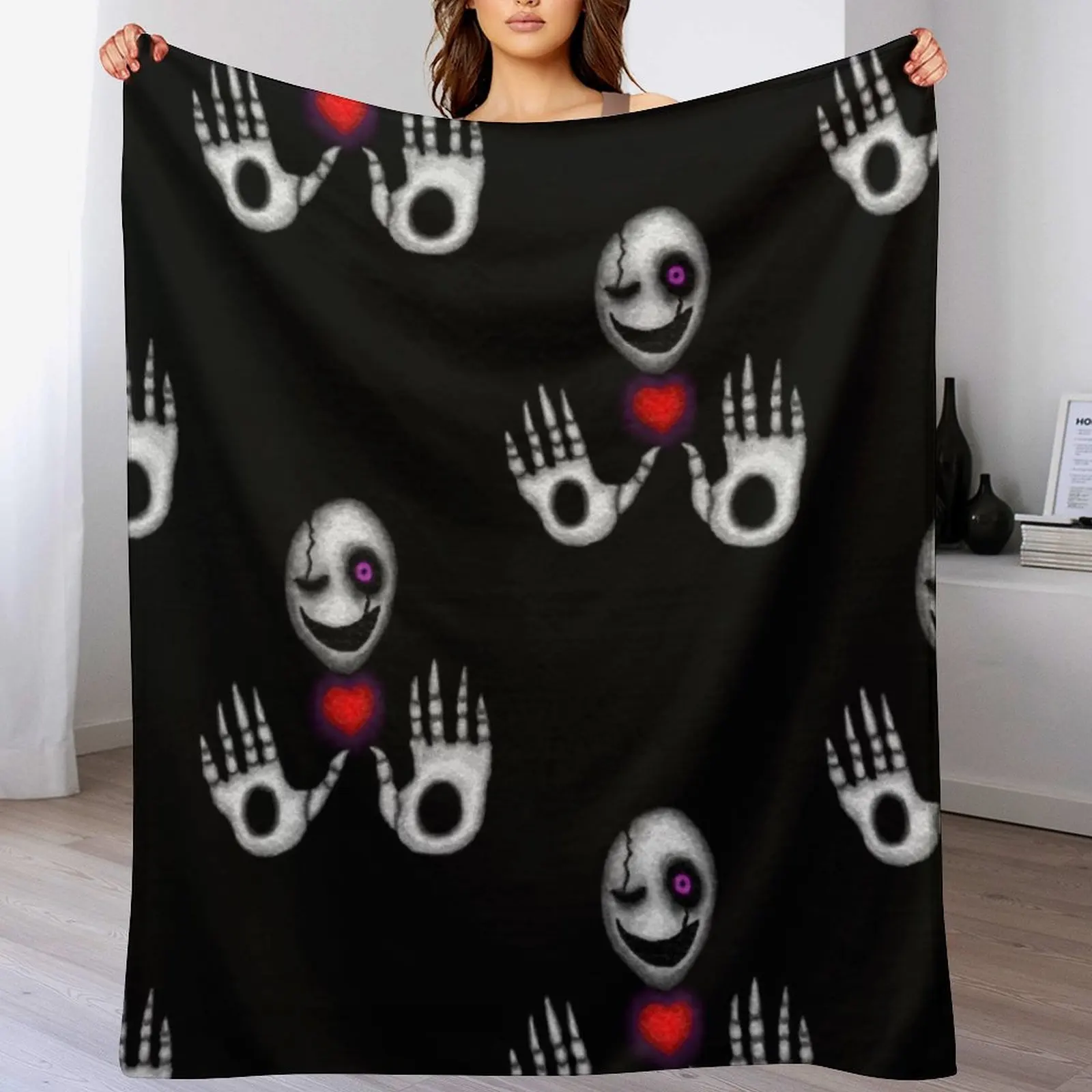 

Gaster Throw Blanket Beach Camping Comforter Retros Blankets