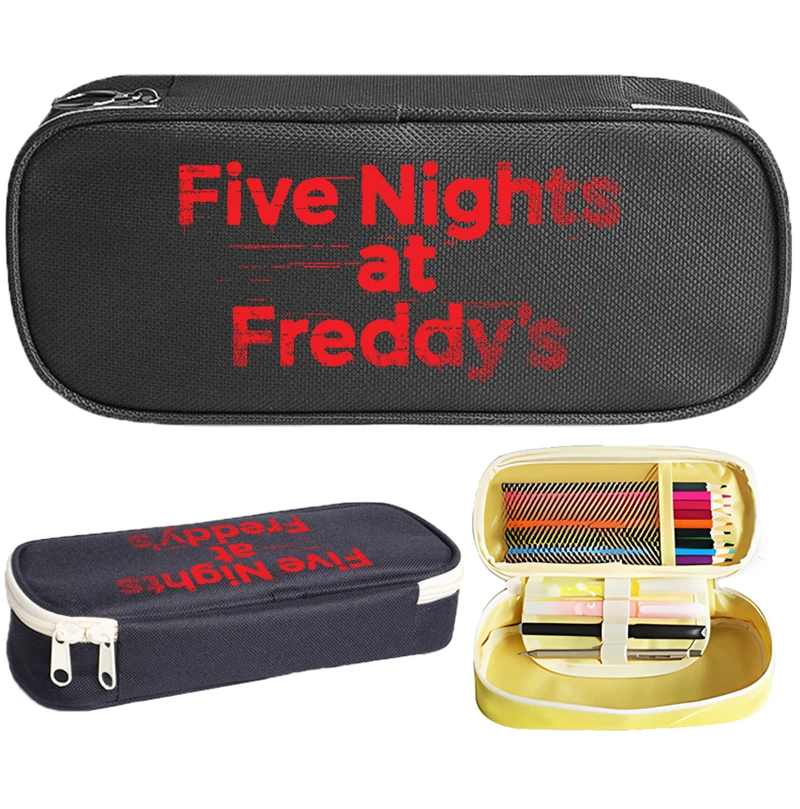 

Five Nights At Freddys Boy Girl Pencil Pouch FNAF Large Capacity Pencil Case Cute Pen Case Student Anime Pen Bag Stationery Bags