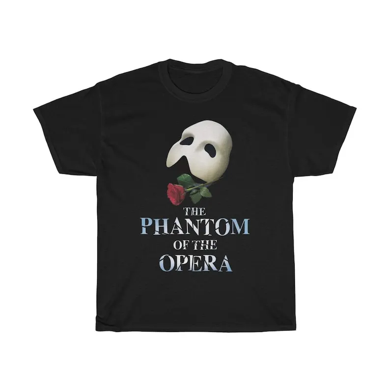 

Phantom of The Opera Broadway Musical Show Men's Navy Black T-Shirt Size S to 5XL