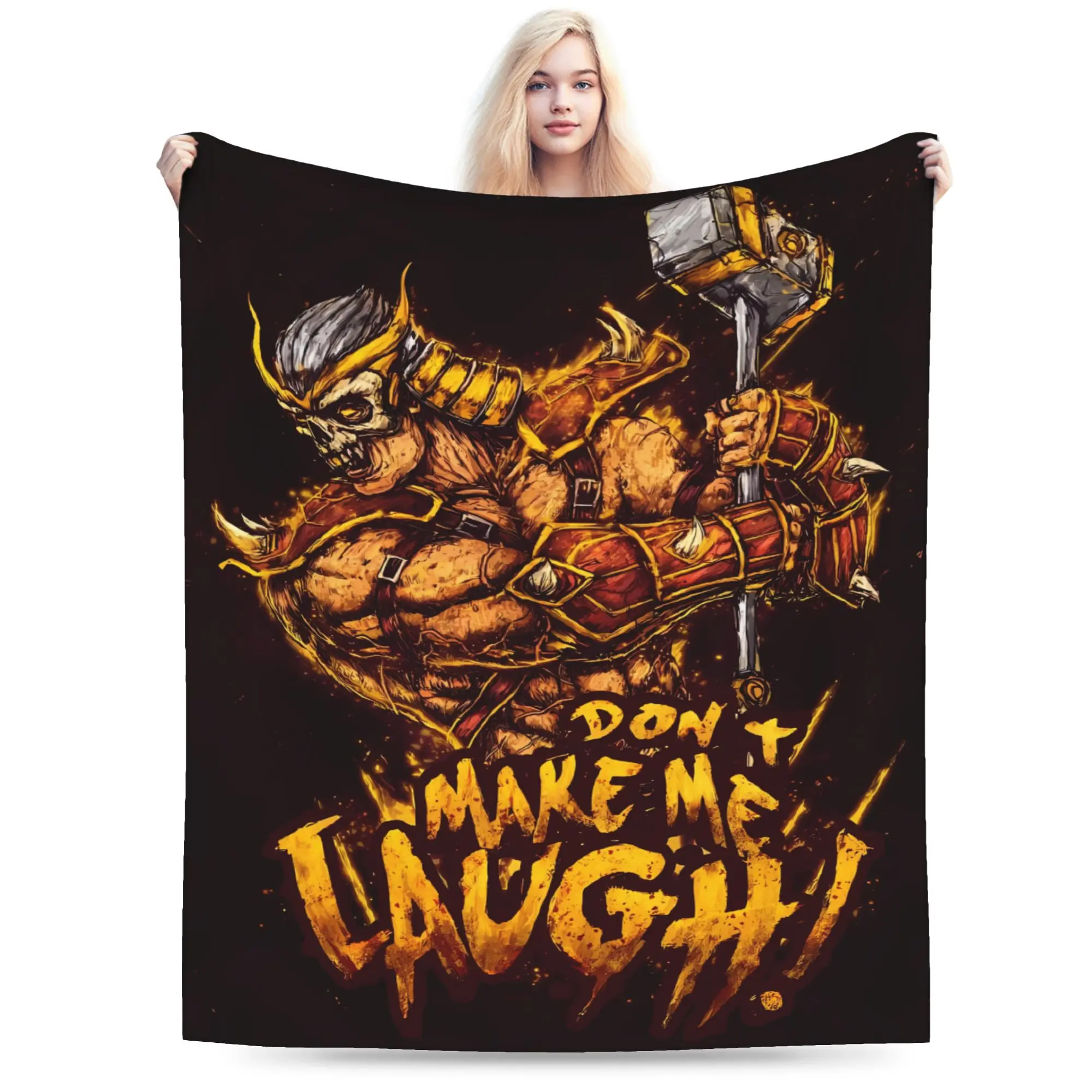 Combat Role Smoke Super Warm Blanket  Boy Girl Plush Throw Blanket Funny Couch Chair Flannel Bedspread Sofa Bed Cover