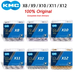 KMC Bike Chain X8 X9 X10 X11 X12 MTB Road Bicycle Chain 8V 9V 10V 11V 12V Speed Chain Bike Crankset for Shimano SRAM Bikes Parts