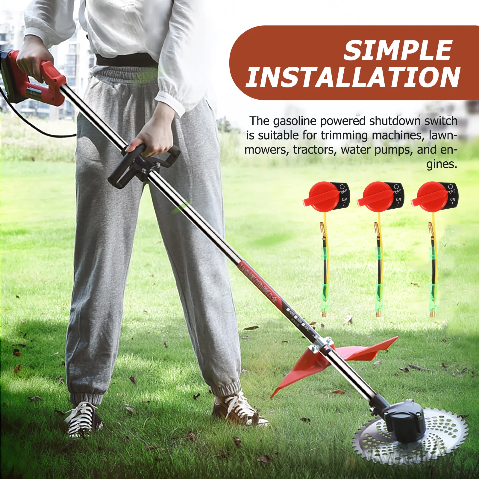 

6pcs Dual Wire Kill Switch for Lawn Mower Tractor Generator Plastic Engine Stop Parts garden tractor engine generators parts