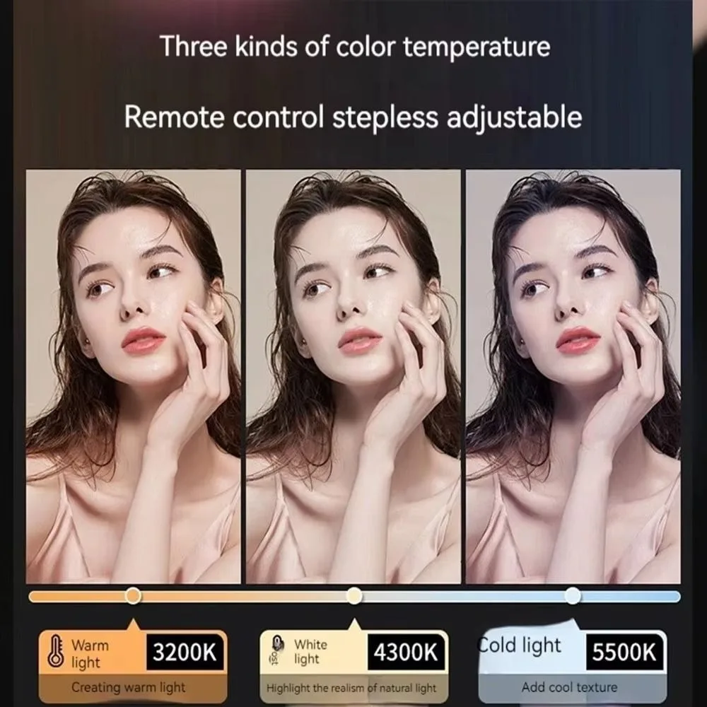 Dimmable RGB LED Video Light Full Color Output CRI 95+ Photography Fill Lamp Built-in 1800mAh Rechargeable Camera Light Vlog