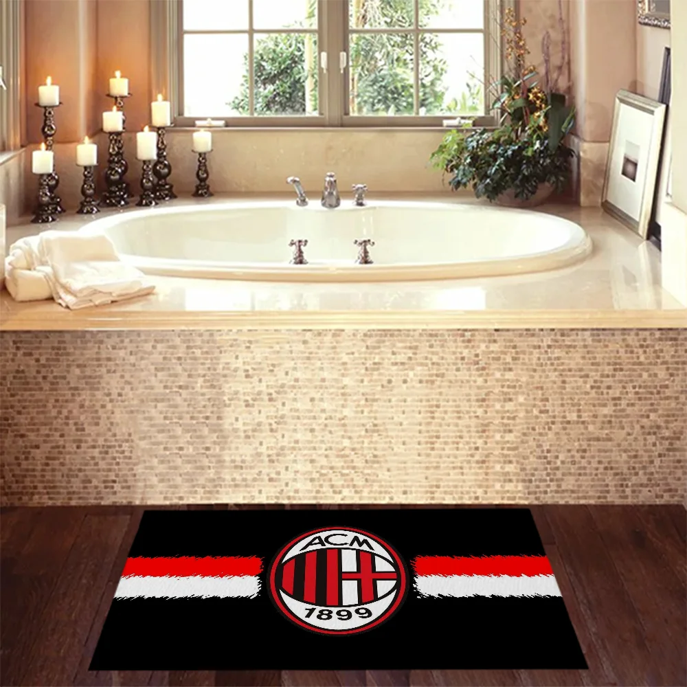 Bathroom Carpet for Girls Foot Mat Rug Home A.C. Milan Carpet in the Living Room Mats Absorbent Floor Mat Entrance Doormat Bath