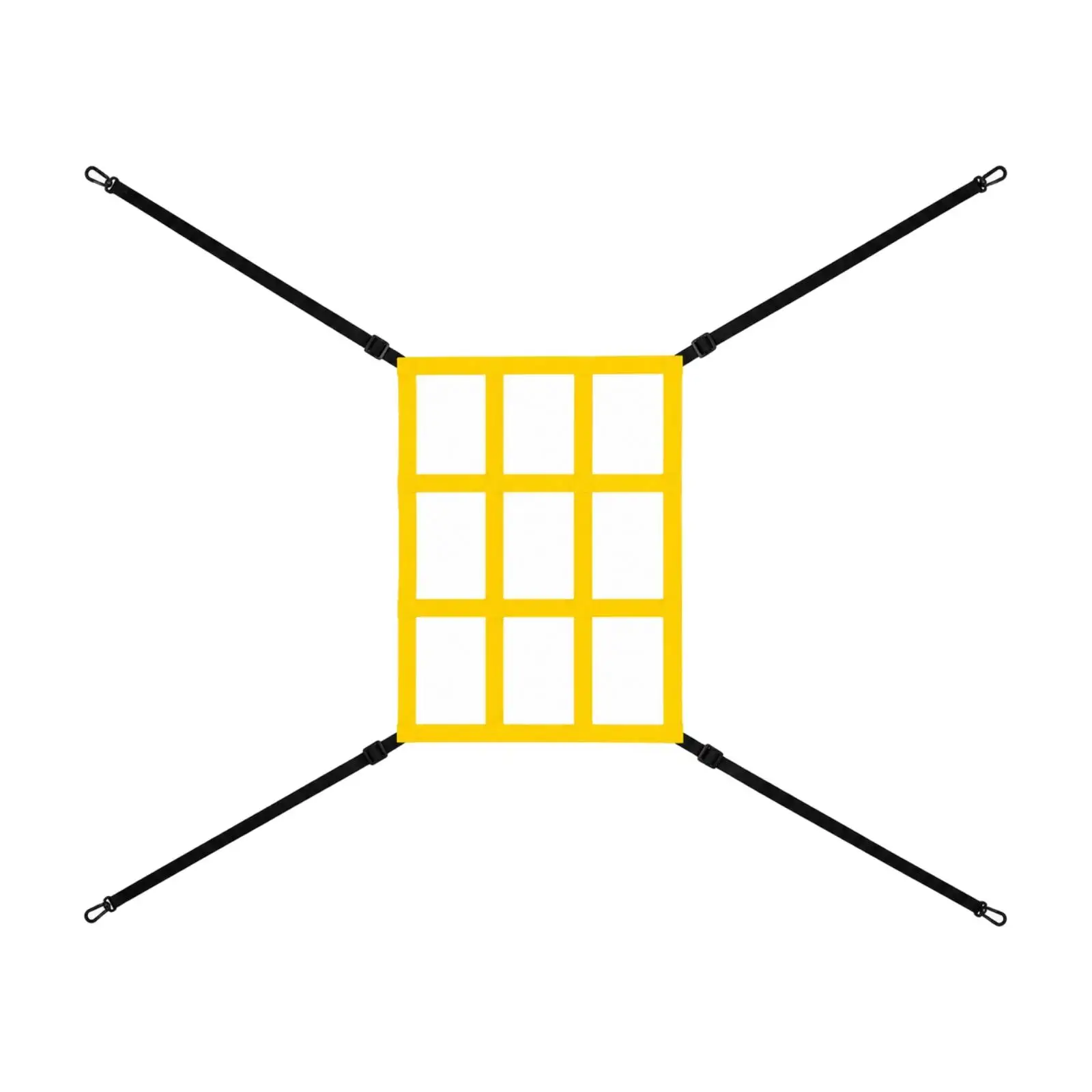 Baseball Throwing Target Net for Practice with 3x3 Grid and Adjustable Straps Durable Nylon for Softball Hitting Training