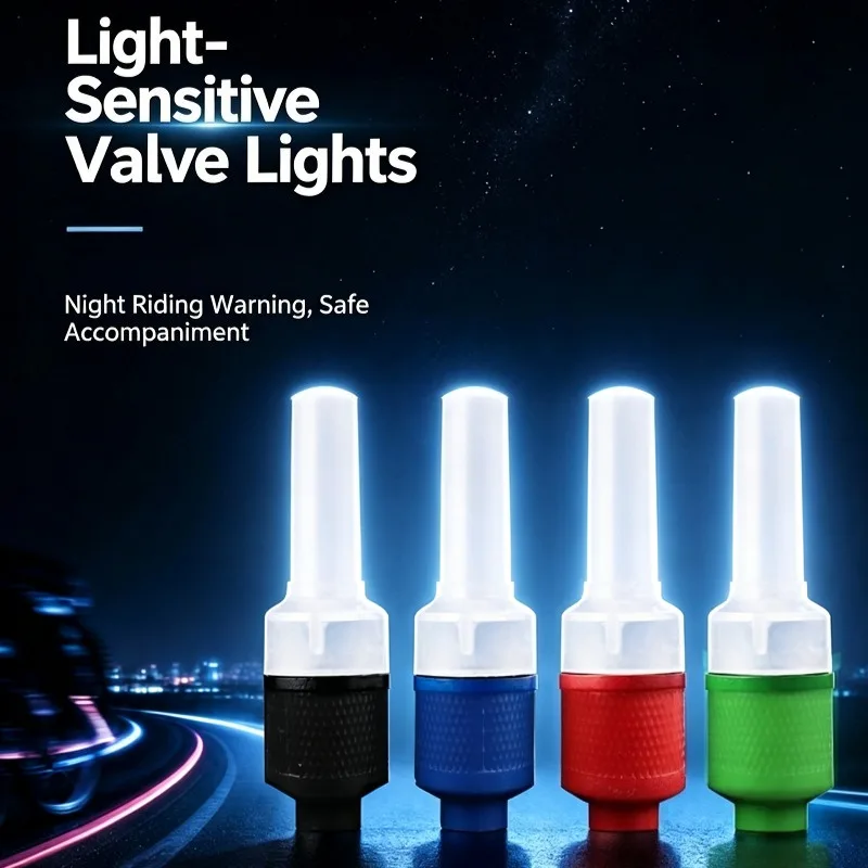 

Tire Valve Light MTB Air Nozzle Waterproof Decor Spoke Lamp Fluorescent Rod Glow Light Accessories for Bicycle Wheels