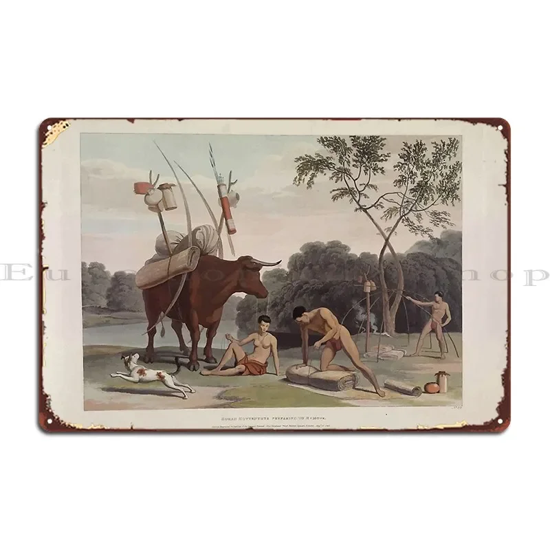 African Scenery And Animals Samuel And William Daniell 1804 0063 Korah Hottentots Metal Sign Wall Decor Printed Living Room