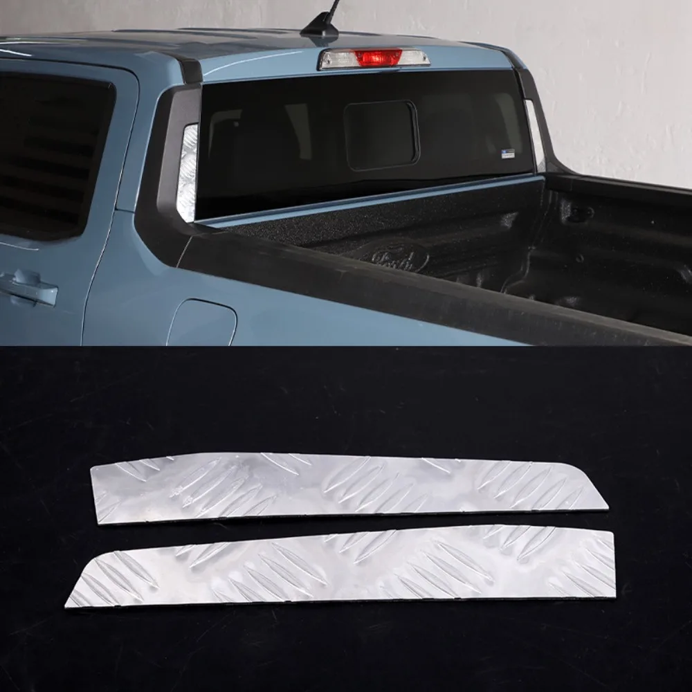 

Pickup truck Rear Glass Anti-Scratch Blade For 2022 Ford Maverick Set of 2 Aluminum Decorative protection sticker