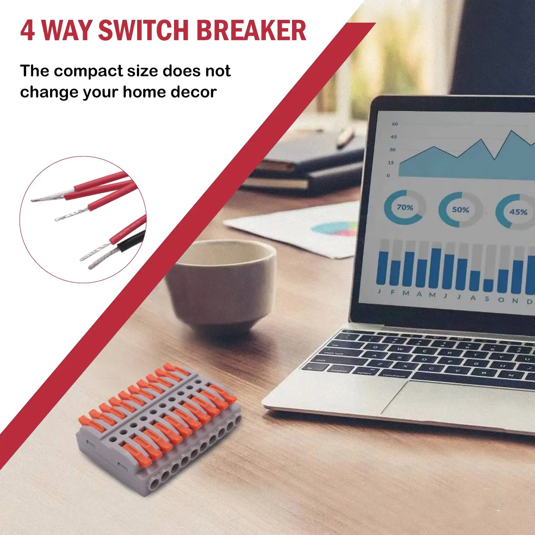 N93R Mini DIY Wifi Smart Light Switch 4 Gang 1/2 Way Module Smart Life/Tuya App Wireless Remote Control Work With Alexa Home