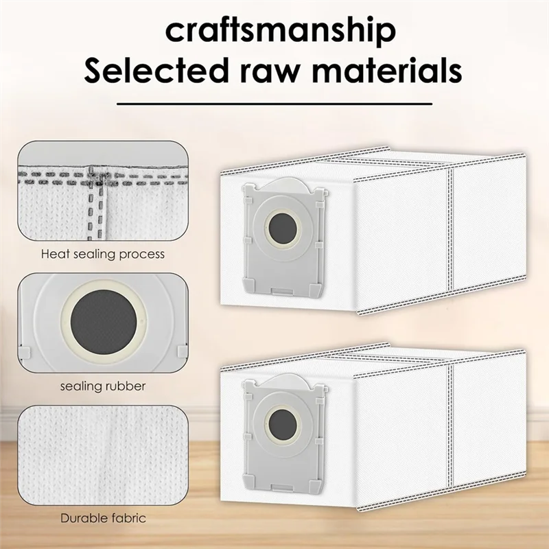 أكياس مكنسة AD24 لـ ECOVACS DEEBOT X8 PRO OMNI /T50 OMNI/T50 PRO OMNI/T50 PRO MAX جهاز آلي لتنظيف الأتربة مجموعة ملحقات