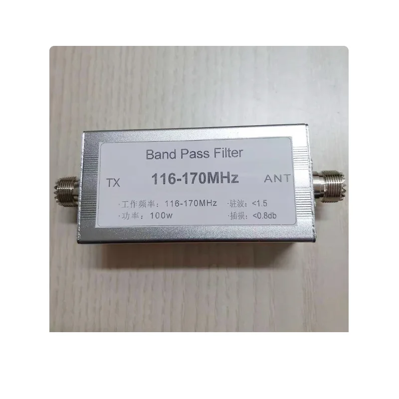 Band Pass Filter M Female BPF 116-170MHz Anti-interference High Selectivity Increase Communication Quality