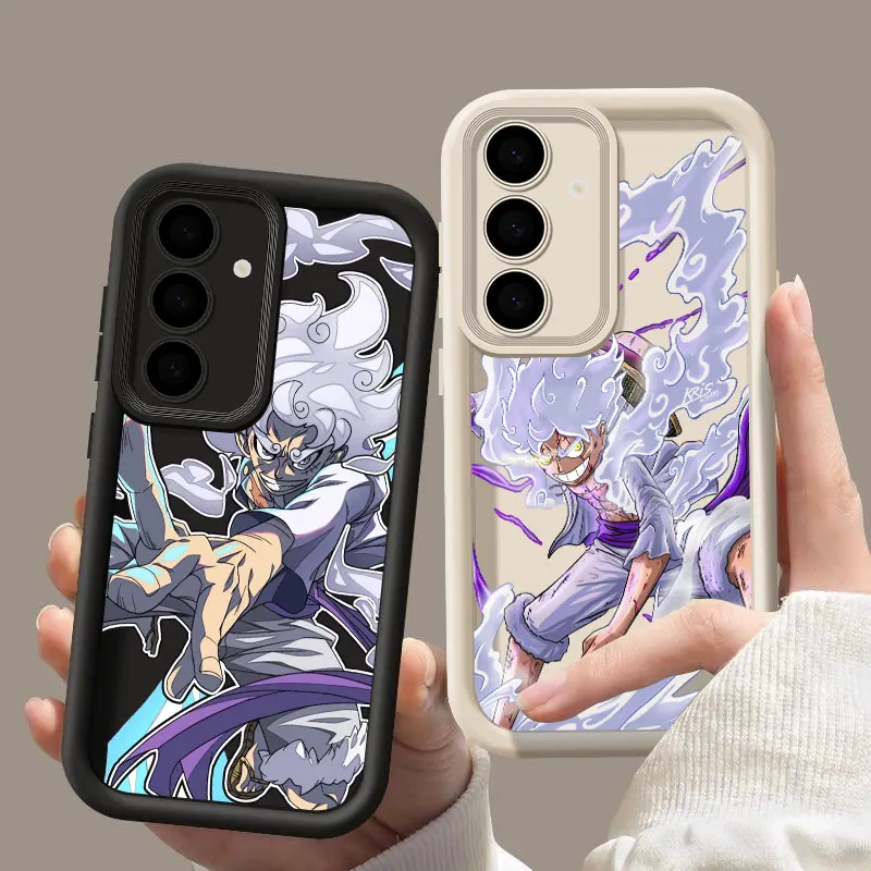 Gear 5 Ones Luffys Pieces Anime S 24 25 Phone Case For Samsung Galaxy S24 S23 S21 S20 Fe S25 Ultra S22 Plus 5G Shockproof Cover