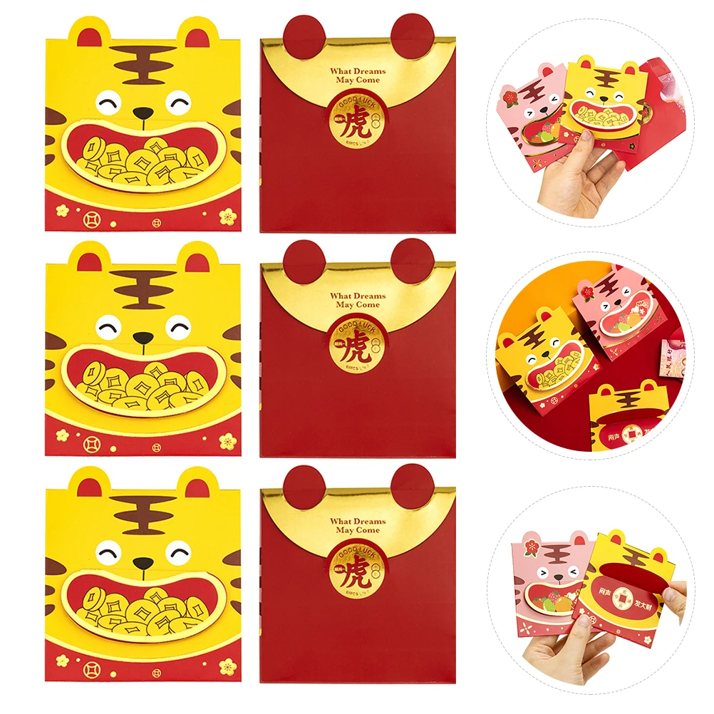 

Red Envelope Lunar Tiger Year Festival Spring Envelopes Money Year's Chinese