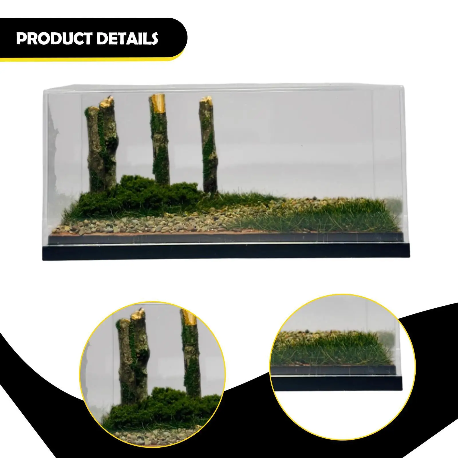 

1/64 Vehicle Model Display Case Parking Scene Simulation with Artificial Glass