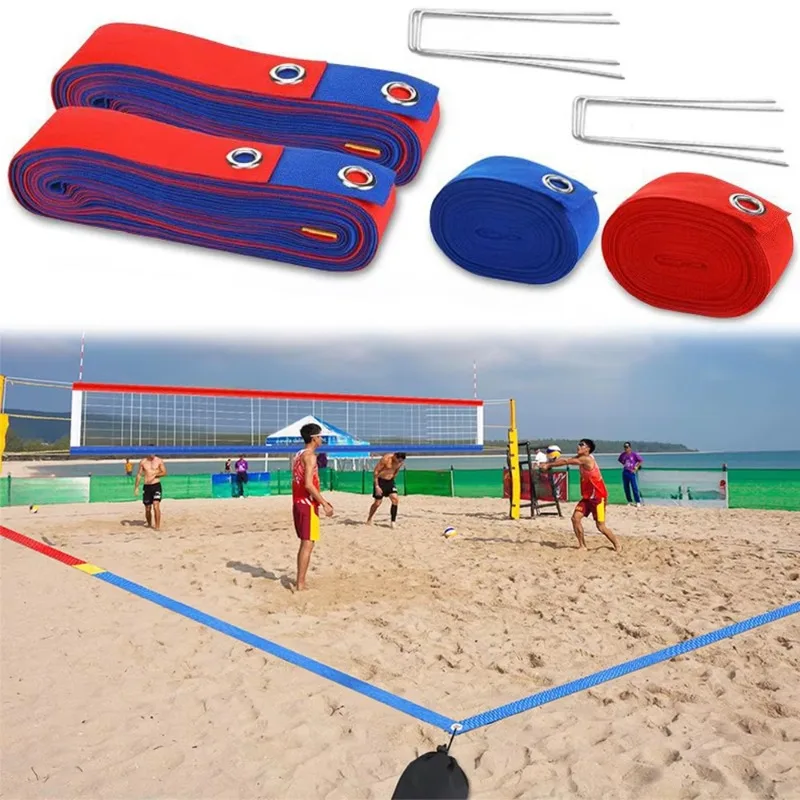 Beach Volleyball Lines Outdoor Workout Accessories Court Marker Kit Borderline Field for Beach Party Grassland Sports