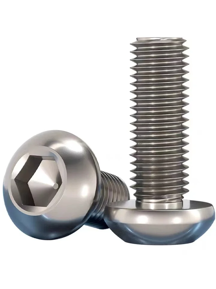 Ta2 Iso7380 Pan Hexagonal Screw Gr2 Pure Round Screw Bolt M2-m6