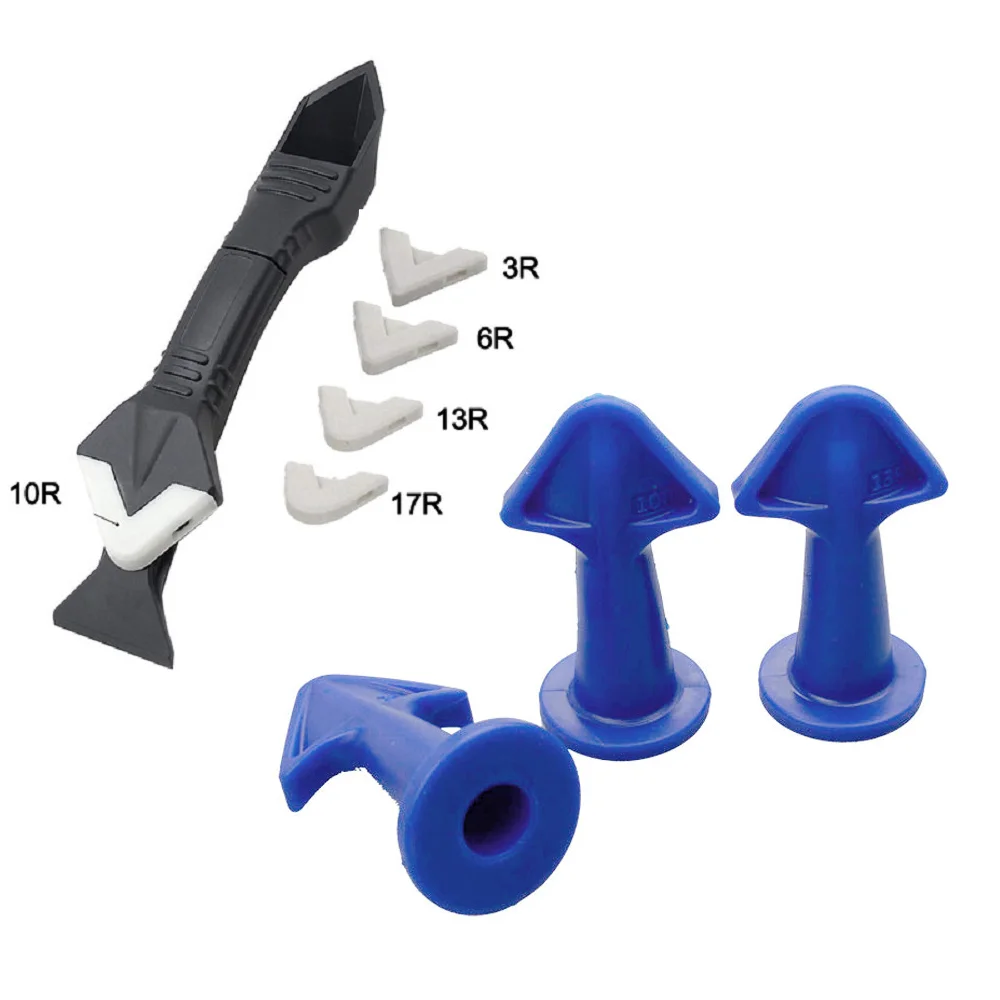 Caulk Nozzle Applicator, Caulking Finisher, Glue Silicone Sealant, Finishing Tool, Kitchen, Bathroom, Sink Joint, 4Pcs