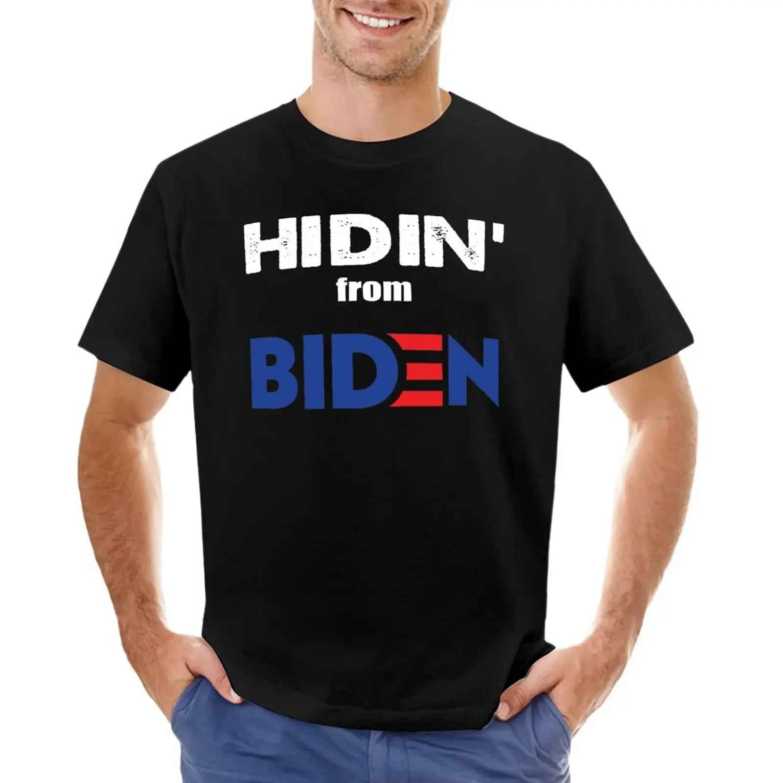 Hidin From Biden Shirt Biden For President 2020 Anti Biden T-Shirt Blouse blanks aesthetic clothes oversizeds plain t shirts men