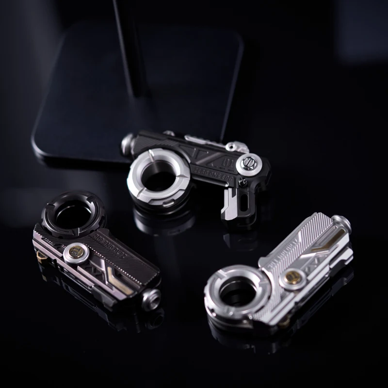 01EDC anillo de caballero espacial prensa giratoria mecánica compuesta de Metal Fidget Spinner descompresión juguete de escritorio regalo