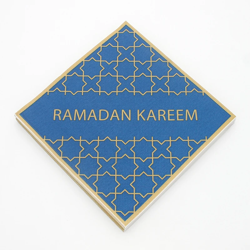 

20pcs/Set Eid Mubarak Disposable Paper Napkin Ramadan Islamic Muslim Festival Party DIY Dinner Table Decoration Supplies