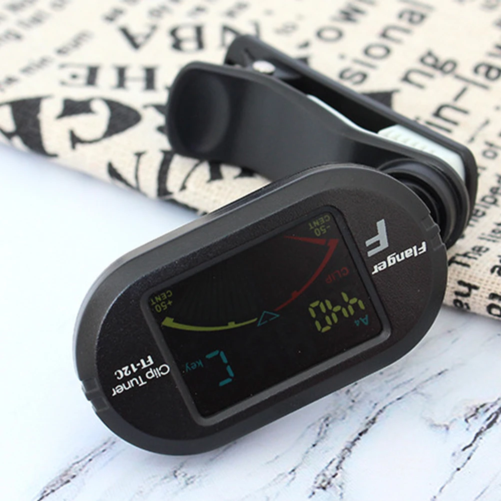 

Guitar Tuner LCD Display Multiple Use Scale Universal Gift for Friend and Family