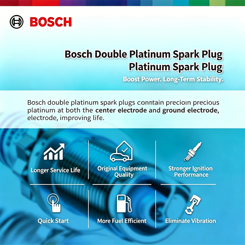 Bosch FR5KPP332S Spark Plug Suit For Audi A3 A4 A5 A6 Porsche Cayenne Panamera Volkswagen CC Magotan Sagitar Golf Passat Tiguan