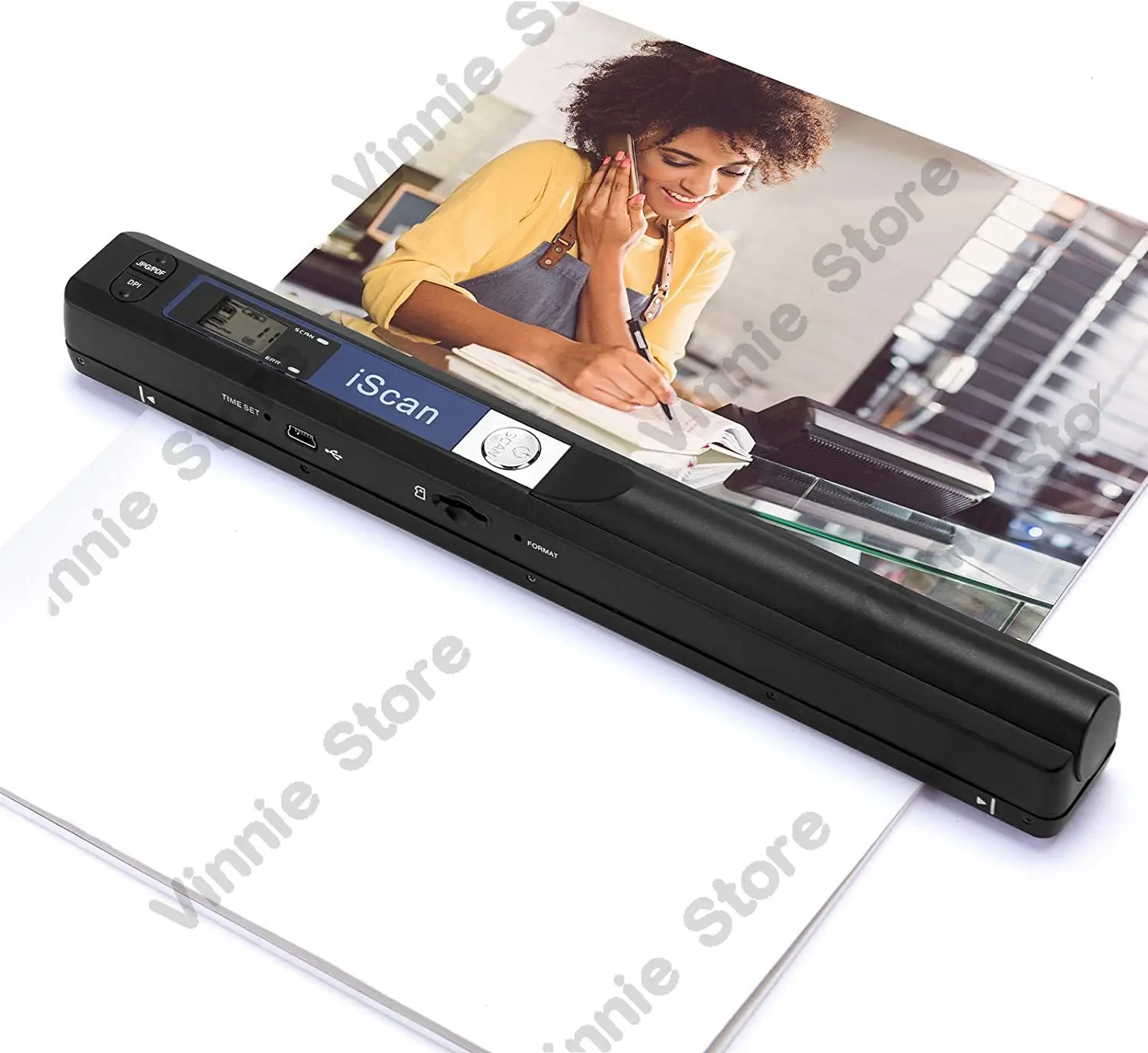 Portable Scanners for Documents, Photo, Old Pictures, Receipts, 900DPI, Scan A4 Color Page in 3sec Photo Scanner for Computer