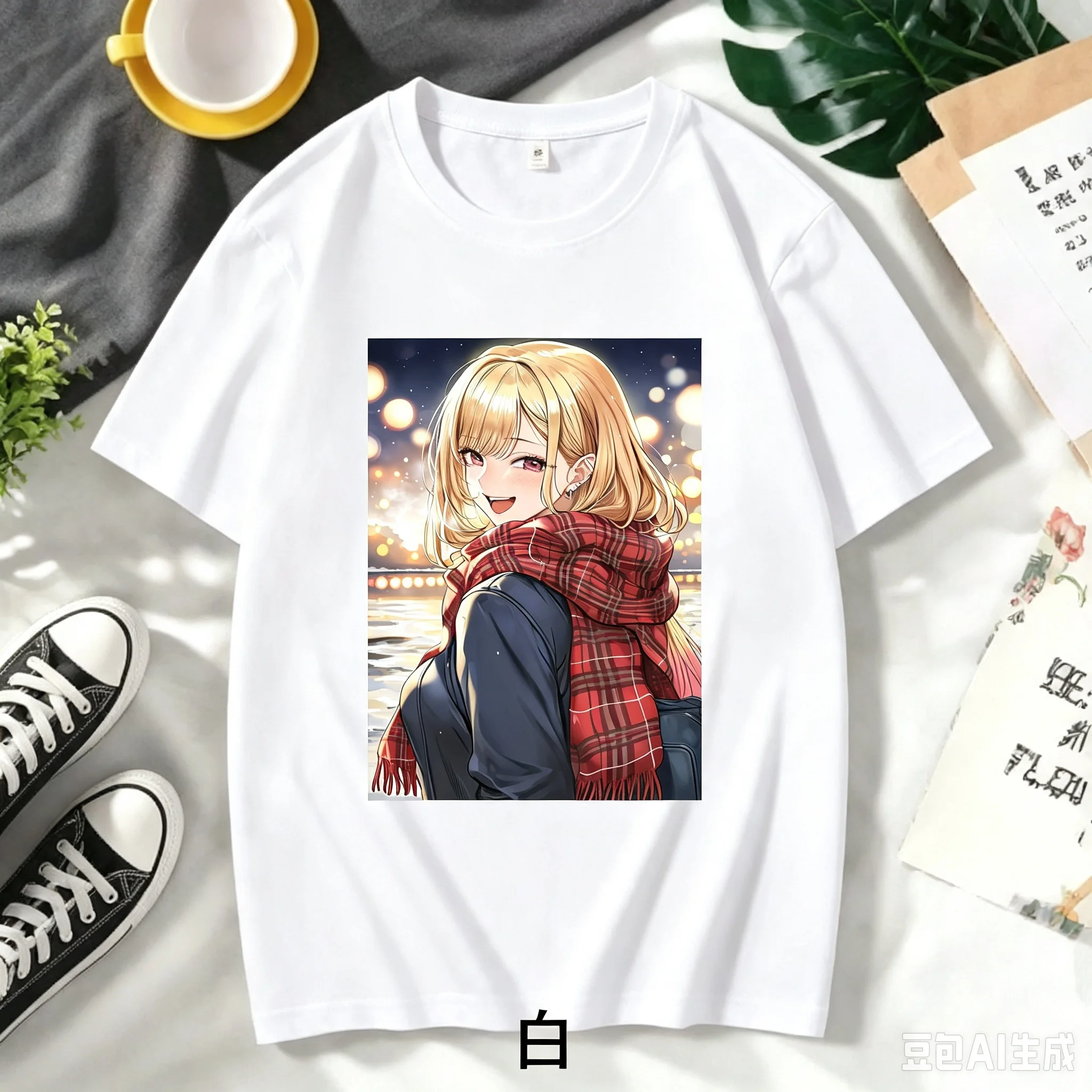 Fashion Anime Crew Neck T-shirt Printed with Marin Kitagawa from Sono Bisque Doll wa Koi o Suru Women And Men T-shirt