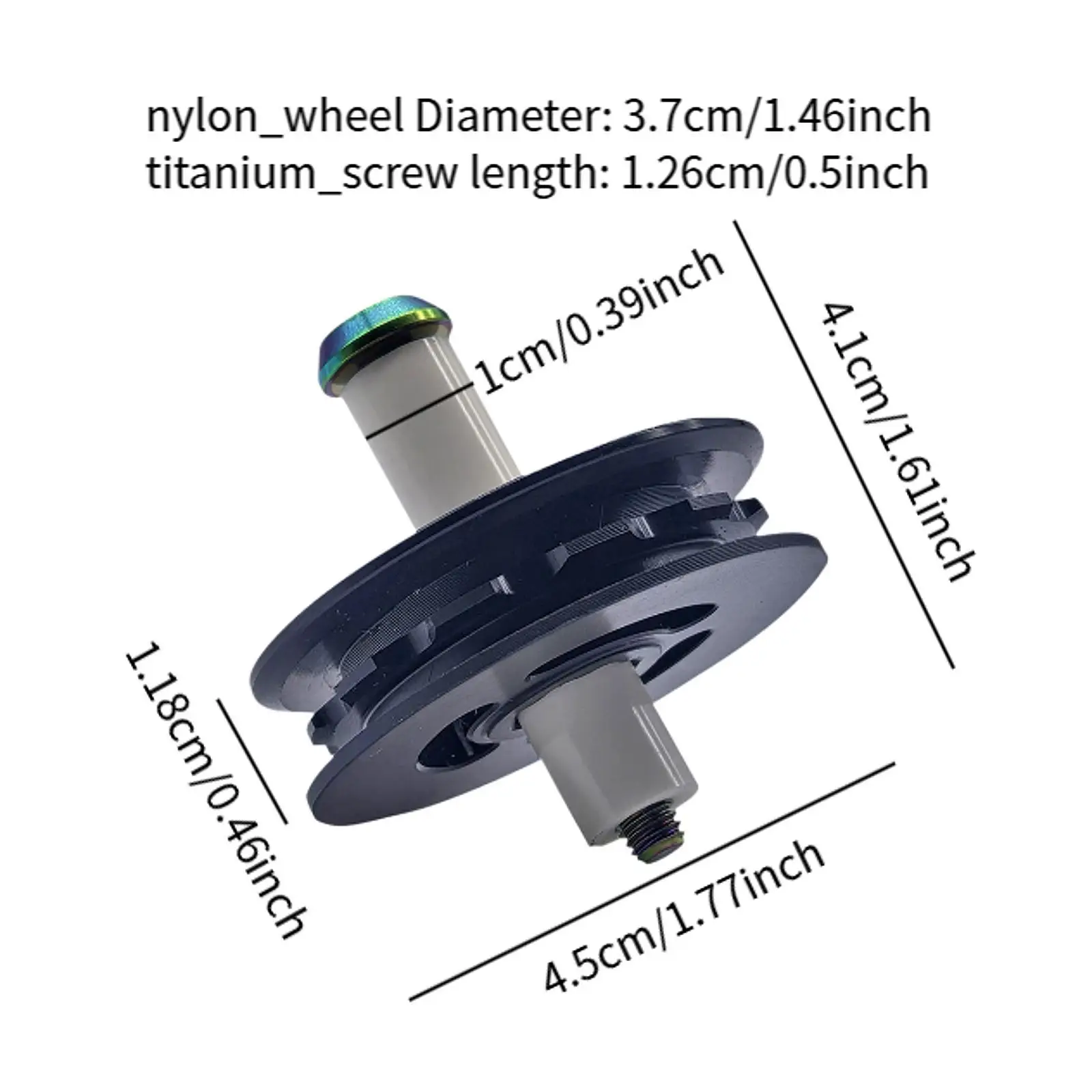 دراجة سلسلة الموتر دليل عجلة رمح سلسلة دراجات أجزاء الضغط ، مقاومة للاهتراء ، المسمار سبائك التيتانيوم ، مكون استبدال #6