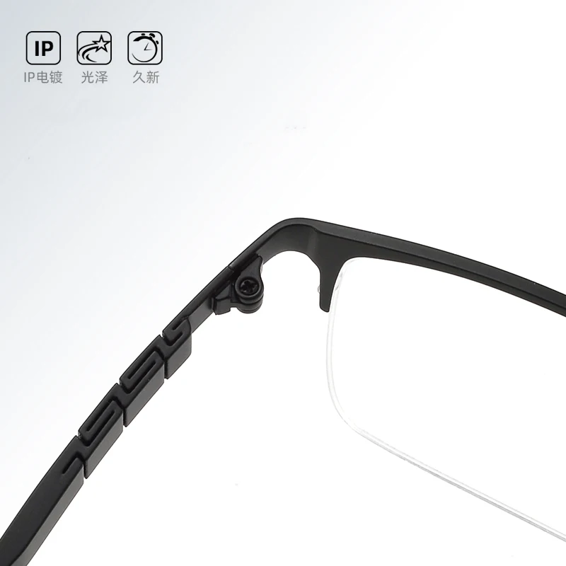 BCLEAR Men Big Face Luxury Pure Titanium Optical Glasses Frames Male Square Ultra-light Half Rim Prescription Eyeglasses Fashion