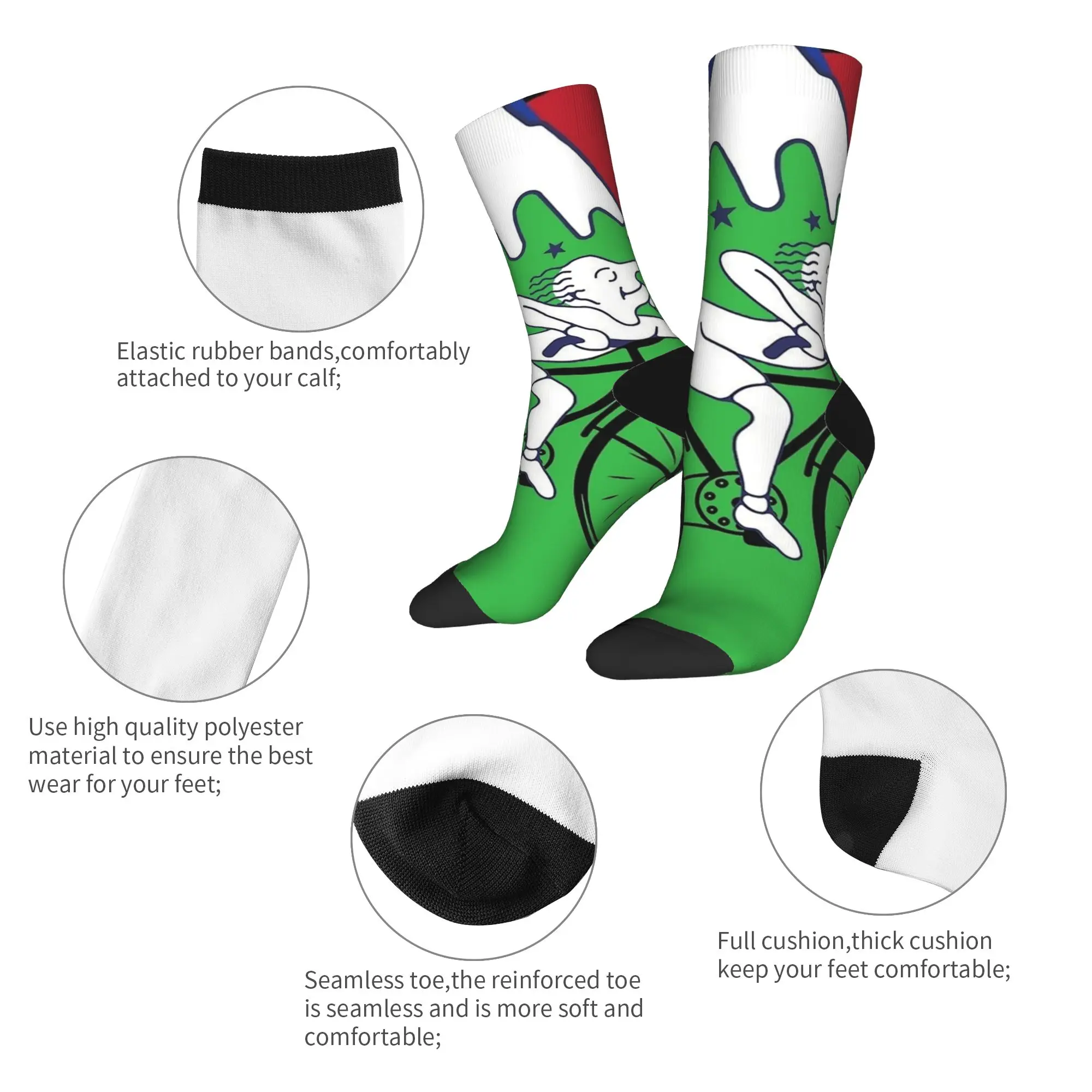 ألبرت هوفمان دراجة يوم الجوارب جوارب مضحكة الخريف عدم الانزلاق للجنسين الرجال الجوارب عالية الجودة الرسم سكيت الجوارب