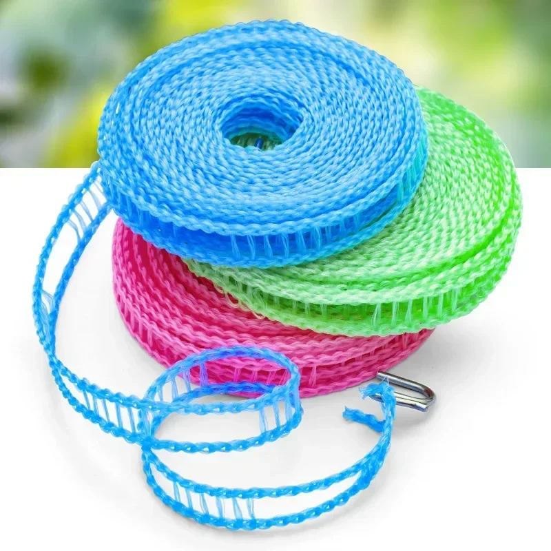 1PC Portable Upgraded Thickened Anti-slip Windproof Drying Rope Drying Clothes Hanging Rope Outdoor Camping Accessories