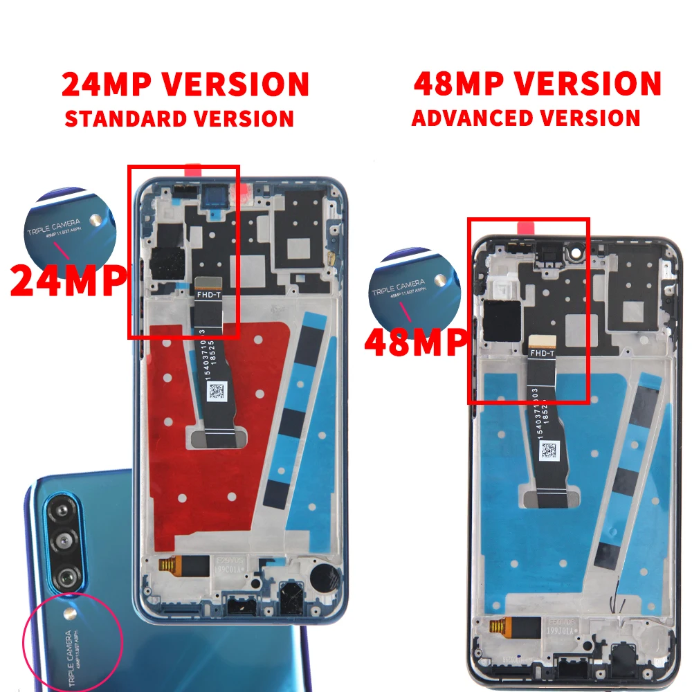 Neue LCD Für HUAWEI P30 Lite LCD Display Touch Screen Für HUAWEI P30 Lite Bildschirm Nova 4e MAR-LX1 AL01 Digitizer Montage