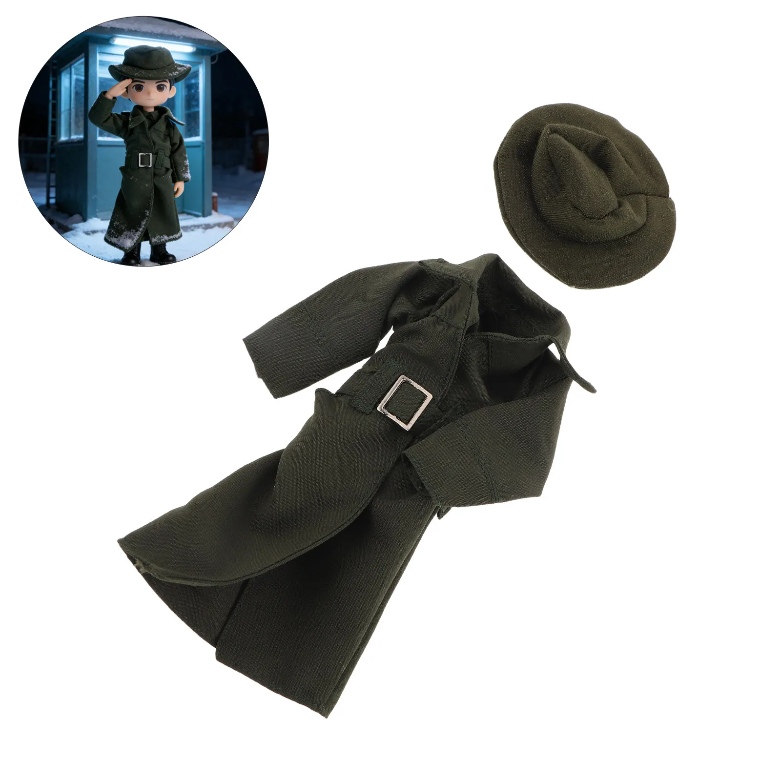 

Soldier Uniform Clothes Coat 1/6 Army Military Action Figure Dress up Scale Accessories