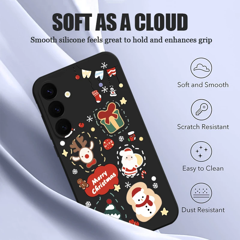 Магнитный чехол для телефона с Рождеством для Samsung Galaxy S24 FE S25 S24 S23 S22 Ultra S21 Plus для Magsafe Wireless Charge Cover