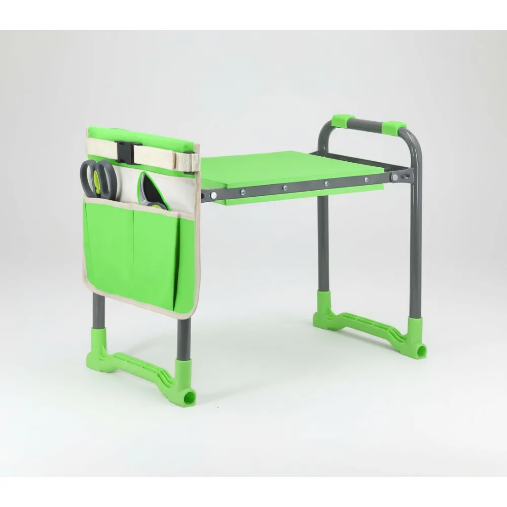 

Heavy Duty Garden Kneeler Seat with 10.2" Wide Pad, Folding Stool for Seniors Gardening, Includes Hand Pruner