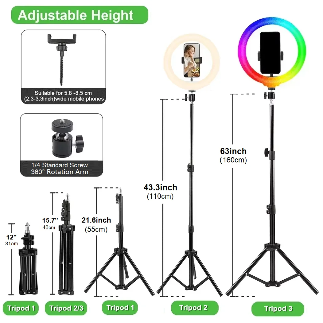 Professional Adjustable-height Tripod with 10