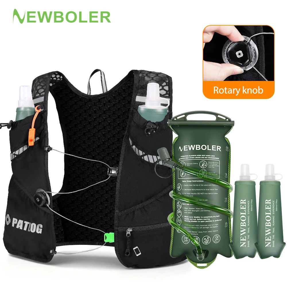 NEWBOLER Outdoor Trail Running Backpack Ultralight Women Men Run Race Hydration Vest Marathon Bike Bag for Marathon Hiking 8L