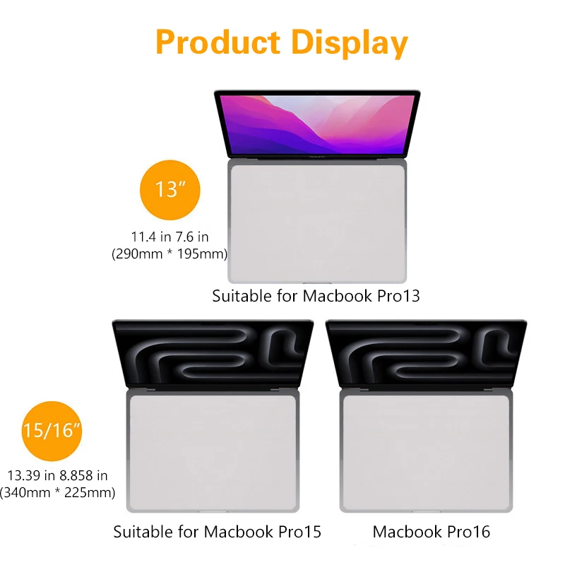 13/15/16 Inch Laptop Microfiber Dustproof Protective Film For MacBook Pro Cleaning Cloth For Apple , Laptop Keyboard Blanket
