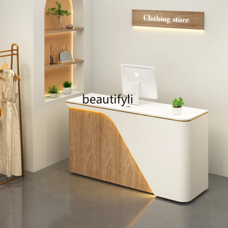 Clothing Store Cashier Counter Bar Beauty Salon Front Desk Barber Shop Counter Shop Small Paint